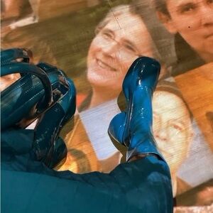 Teal boot + bag 2 in 1